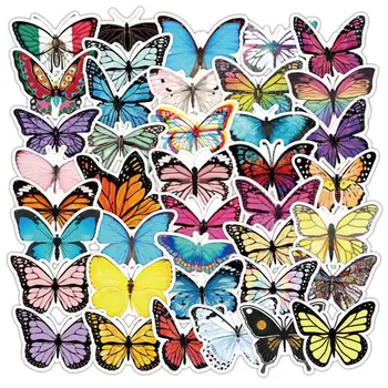 

50pcs/pack Lovely Butterfly Pattern Stationery Stickers Set Craft Stickers DIY Scrapbooking Diary Album Decorative Sticker