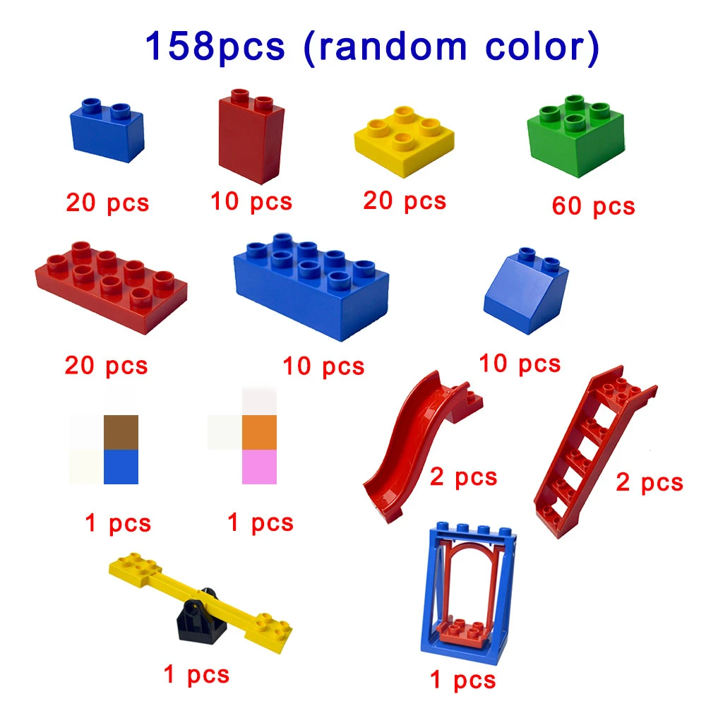 GOROCK-Big-Size-Bricks-158pcs-Set-City-DIY-Creative-Toys-Child-Educational-Building-Block-Bricks-Compatible (1)
