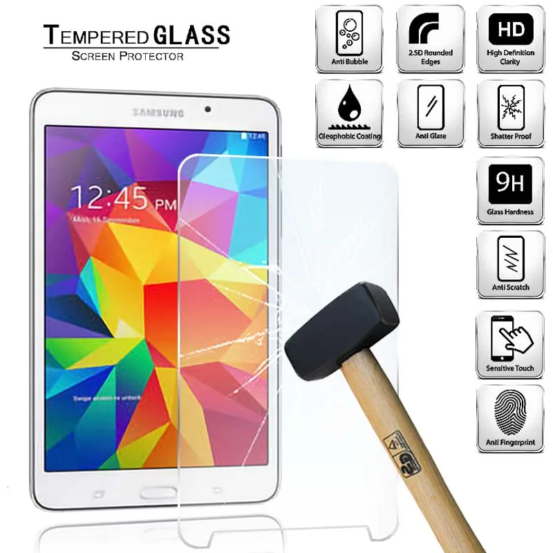 Tablet Tempered Glass Screen Protector Cover for Samsung Galaxy Tab 4 7.0 SM-T230 SM-T231 Anti-Fingerprint Tempered Film tablet screen protector for samsung galaxy tab s5e 10 5 sm t720 t725 tempered glass film for samsung t720 t725 10 5 inch