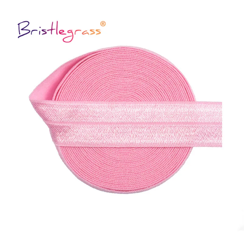Setola 2 5 10 Yard 3/4 "20mm solido lucido piega sopra elastico FOE Spandex nastro di raso nastro per capelli cravatta abito fascia cucito Trim