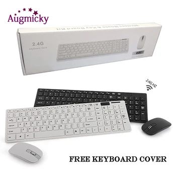 

Mini English 2.4G Optical Wireless Keyboard mouse Mice combo Set with USB Receiver For Notebook Laptop Mac Desktop PC Smart TV