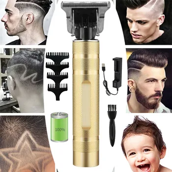 

Professional Men Hair Trimmer Pro Li Electric Hair Clipper T-Blade Rechargeable Haircut Machine Men 0mm Cutting Trimmer Tool Set