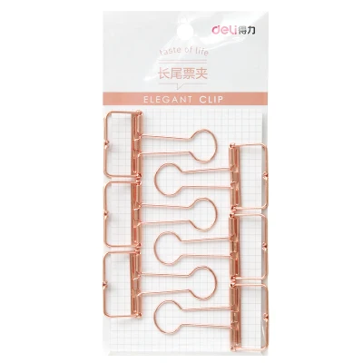 Dimensioni oro rosa disegno scavato legante зажим для la scuola ufficio di carta organizzatore fornitura di canceleria cl