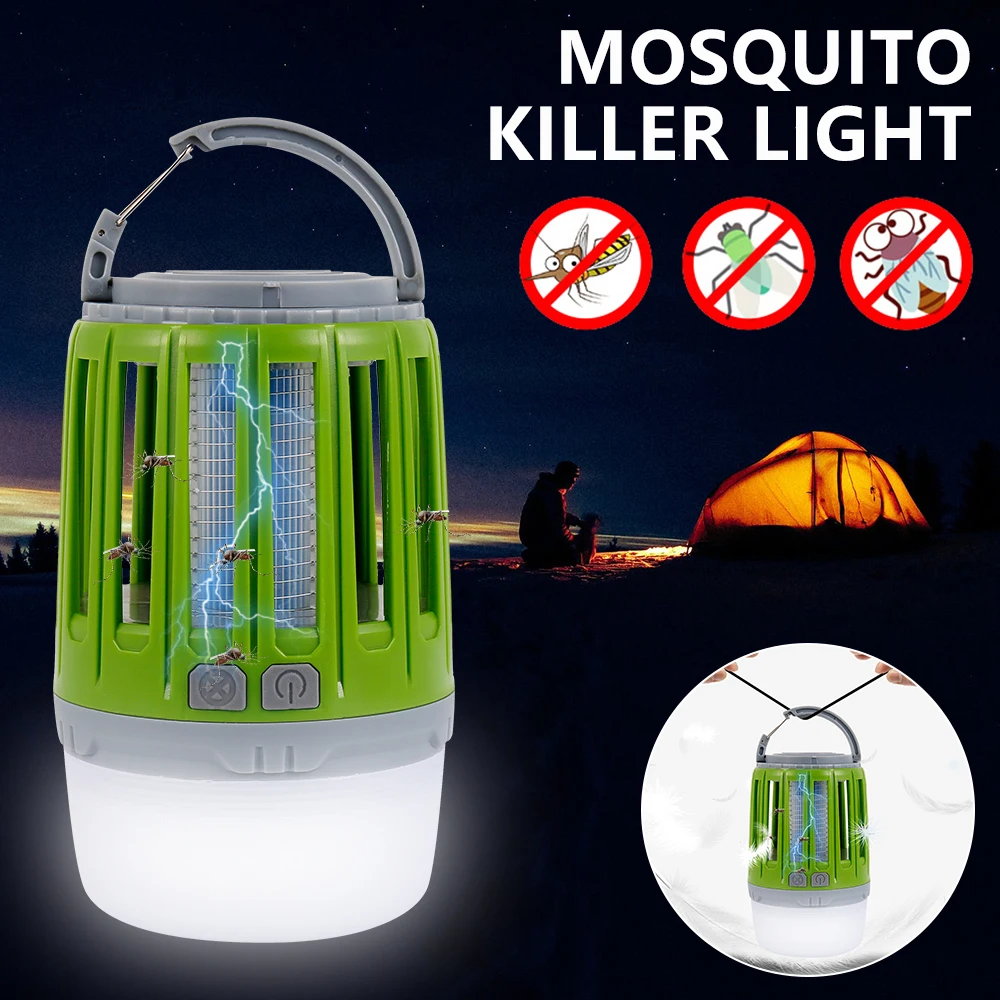 

2 In 1 USB Rechargeable LED Mosquito Killer Light Night Light Bug Insect Lights Killing Pest Repeller Camping Lamp