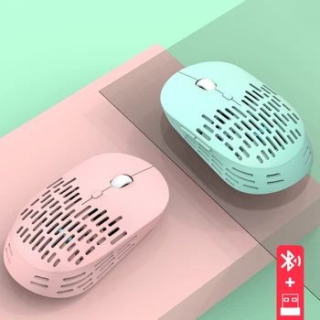 

Wireless Bluetooth Mouse Rechargeable 2.4G Wireless Computer Silent Mause LED Backlit Ergonomic Mice For iPad Mac Android Laptop