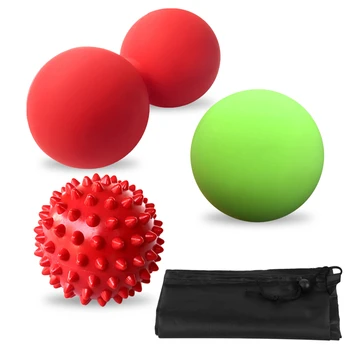 

Massage Balls Set Double Peanut Ball Spiky Ball Fascial Ball Tissue Treatment Muscle Therapy Balls Set balance training ball