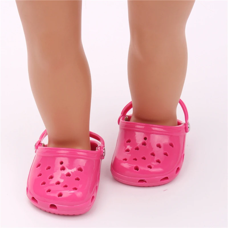 1 Pair 7cm Doll Cave Sandals Shoes Fits 18 inch American Doll 43cm Born Baby Doll ShoesDolls