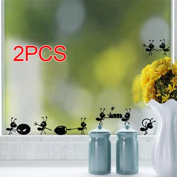 

2pcs/lot Black Cartoon Ants Wall Sticker for Kids Room Living Room Windows Home Decor Wall Decals Glass Sticker Home Decoration