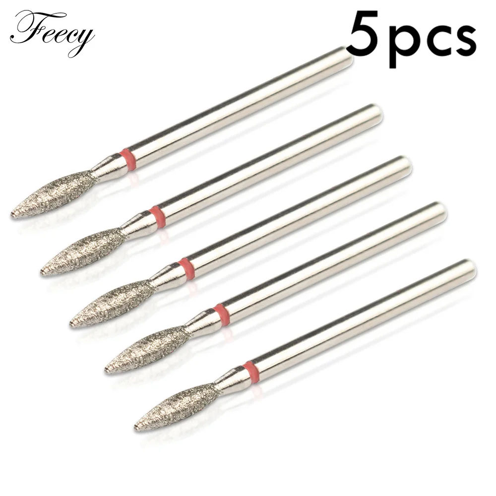 5pcs Diamond Nail Drill Bit Kits Mill Cutter All For Manicure Machine Bit Tools Accessories Cuticle Clean For Removing Nail Gel