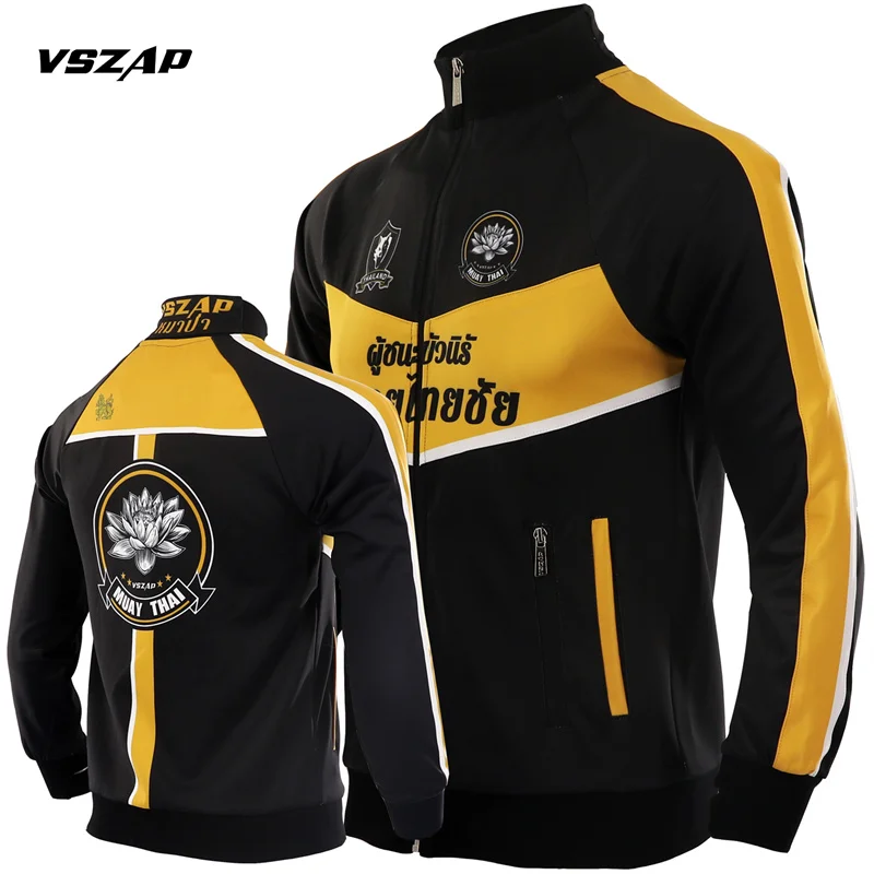 

VSZAP Muay Thai Elite Jacket Men Sports Fighting Competition Jacket Martial Arts Training MMA Fitness Broadcasting Clothing