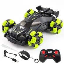 

2022 Remote Control Spray Racing Car Four-wheel Drive High-speed Light and Music Drifting Stunt Double-sided Rolling Car Toys