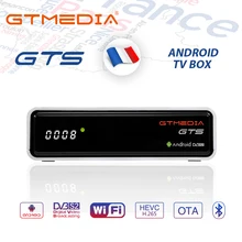 GTmedia GTS спутниковый ресивер Android tv BOX+ DVB-S/S2 2+ 8 Гб bluetooth cccam IP tv m3u iptv-приставка декодирование Франция Чешский Европа