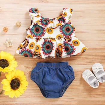 

Baby Girl Outfits Summer Toddler Girl Clothing Infant Clothing Baby Top Pants Baby Clothes Set Drop Shipping Infant Outfits