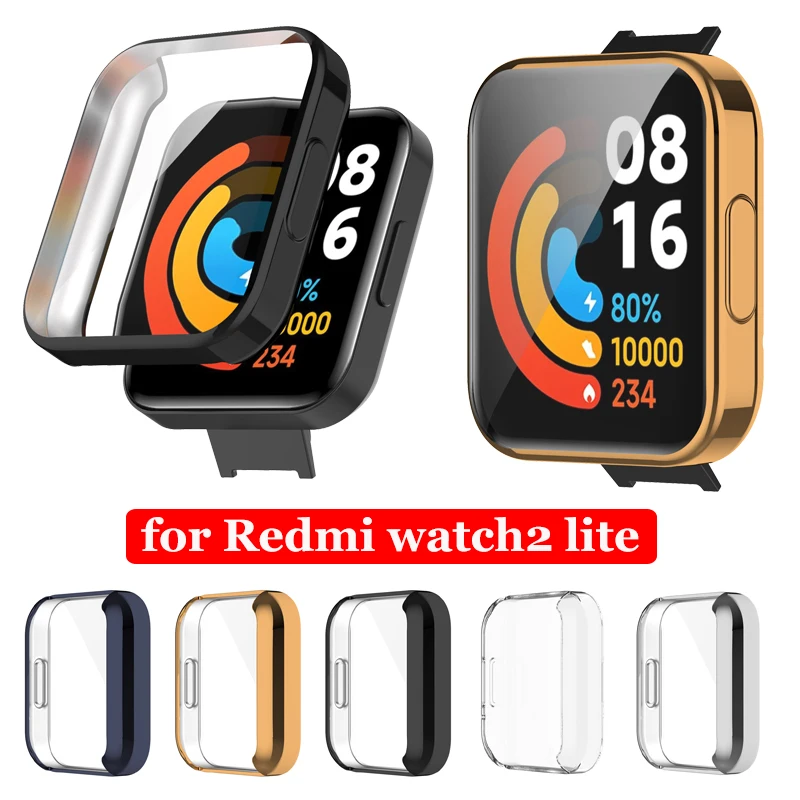 Custodia In Tpu Per Xiaomi Redmi Watch2 Lite Cover Paraurti Shell Frame Tpu Protezione Dello Schermo Accessori Smartwatch