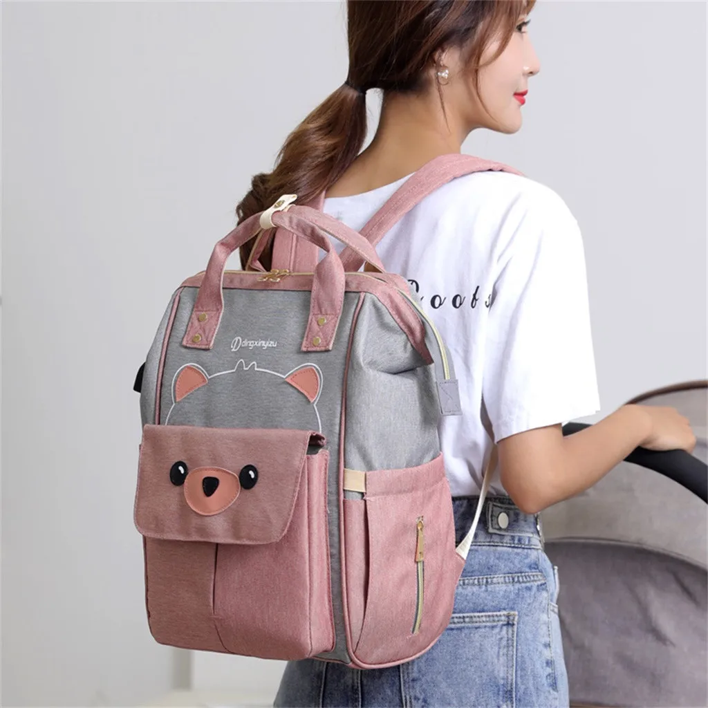 MAIOUMY, женский рюкзак с USB зарядкой, милый мультяшный нейлоновый женский рюкзак, школьный водонепроницаемый рюкзак, большая дорожная сумка Mochila