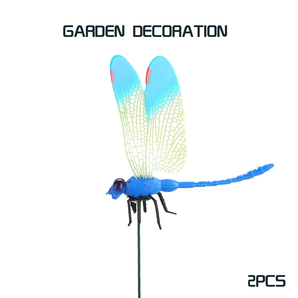 Dragonfly садовый декор садовое украшение креативный реалистичный 2 шт. пластик 3D
