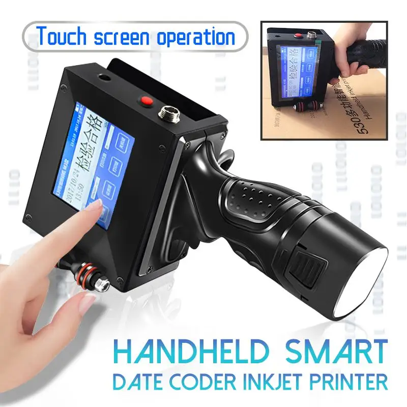 Ручной умный струйный принтер с сенсорным экраном/серийный водный код Автоматическая кодирующая машина/Производственная Дата маленькая машина двойного назначения