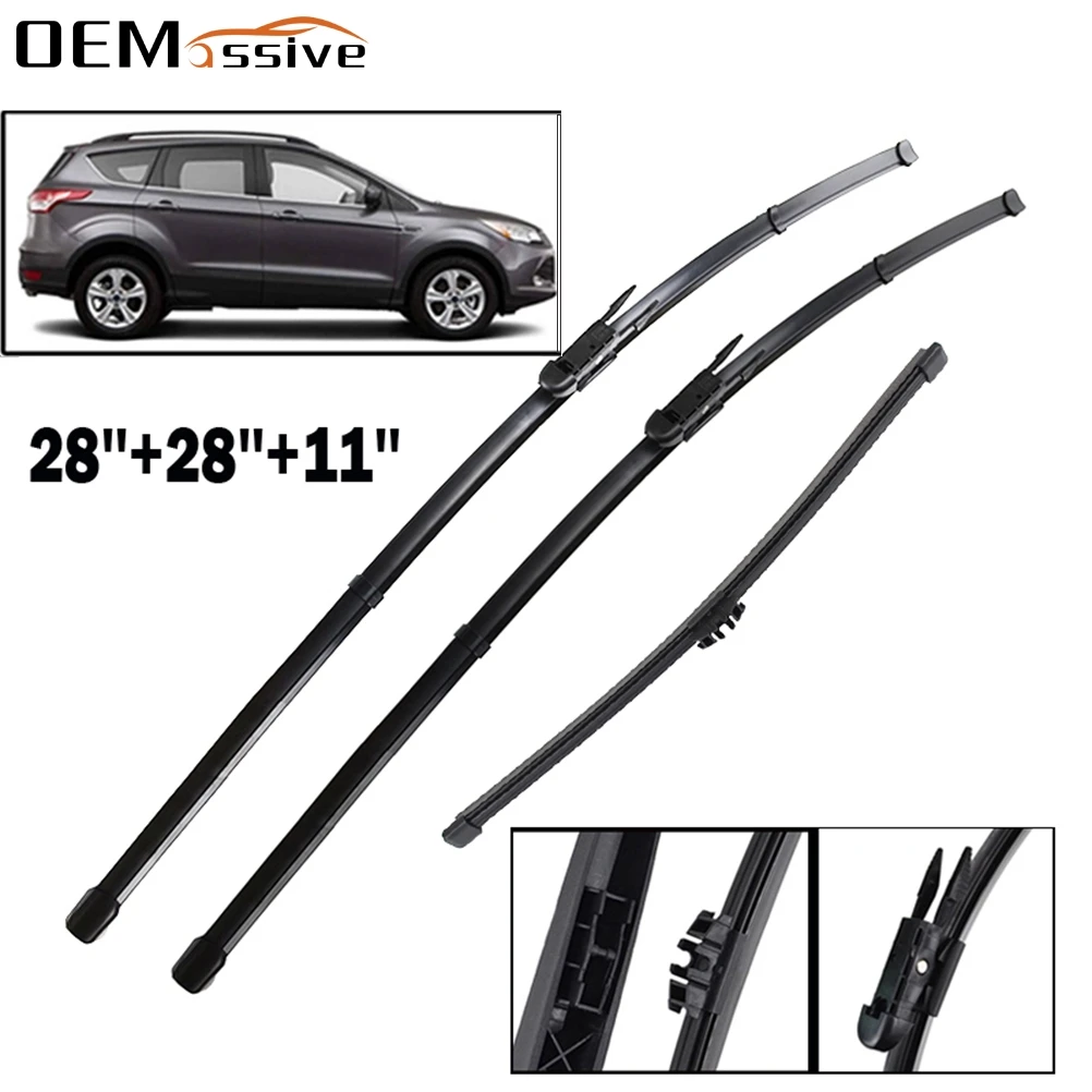 3pcs Front Rear Windshield Windscreen Wiper Blades Set For Ford Mondeo Kuga Escape Fusion 2015 2016 2017 2018 2019 Windscreen Wipers Aliexpress