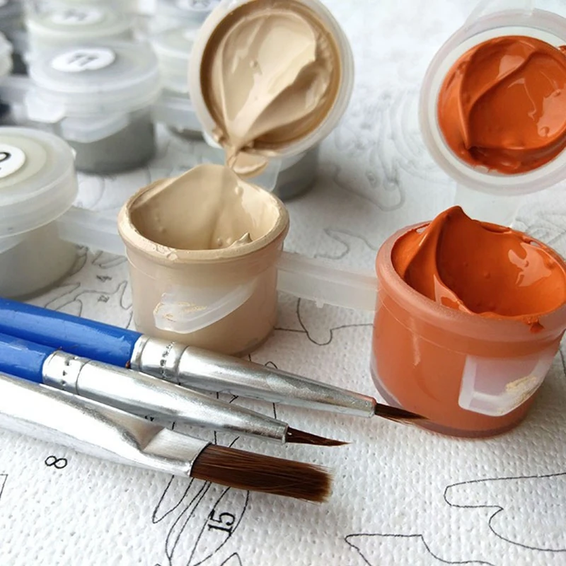 Ic бескаркасные DIY Ручная Краска ed цифровая краска ing блики дерево по номеру