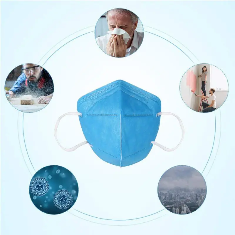 

50pcs N 9 5 Mask Foldable Vertical Nonwoven Folding Dust Mask PM 2.5 Anti dust Mask