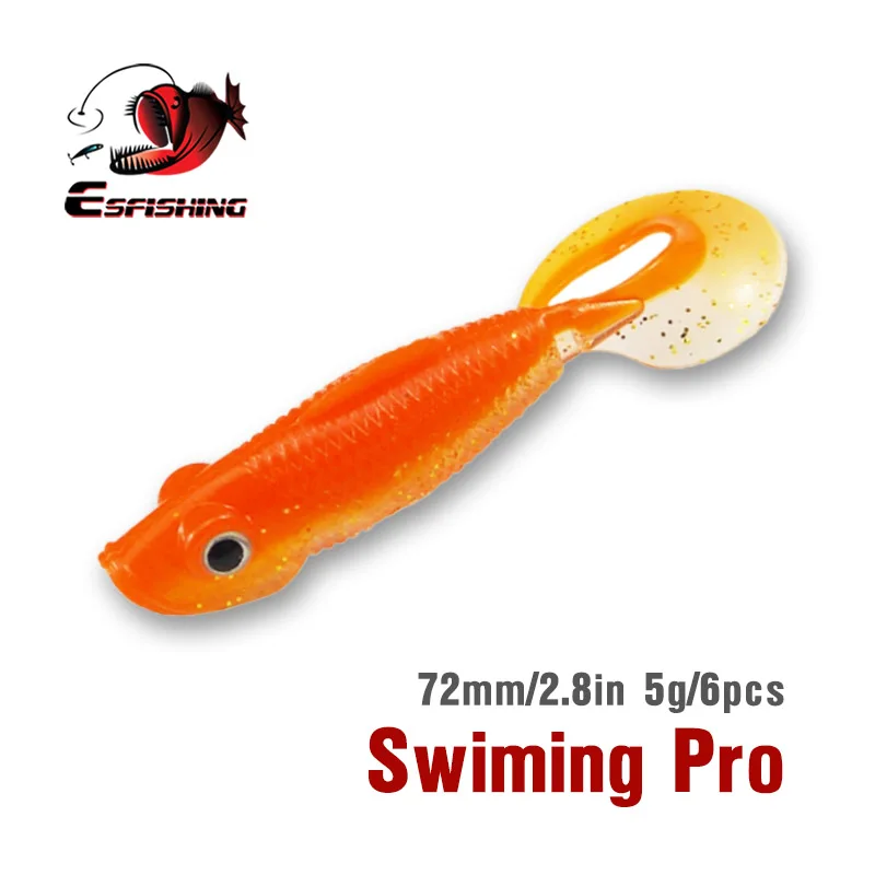 6 шт. мягкая рыболовная приманка с большим хвостом 72 мм|fishing lure lot|lure lotgrub fishing |