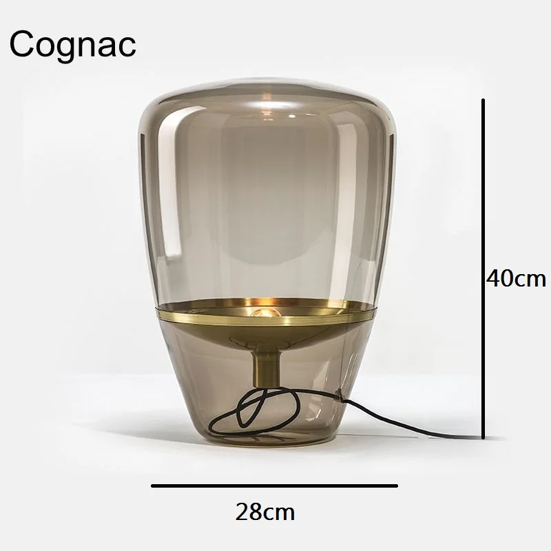 Czekh Design Brokis Balloons Glass Table Lamps Modern Minimalist Decorative Led Desk Lamps Bedroom Study Living Room Coffee Cafe - Цвет корпуса: Cognac Medium