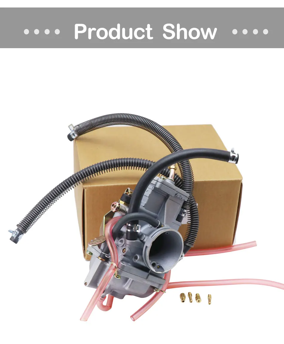 TM 30mm Flat Slide Performance Carburetor Carb Round Slide or Honda Kawasaki 125cc-200cc Motorcycle Motocross Scooter - - Racext 18