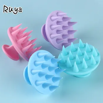 

Dish Brush Silicone Shampoo Scalp tangle Hair Massager Clean Bath Shower Cleaning Comb 4 Colors brosse cheveux hairbrush tarak