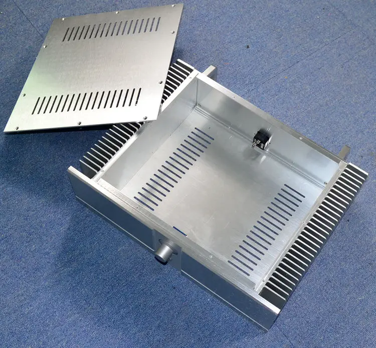 Carcasa de amplificador de aluminio tamaño D315 W430 H120 DAC, fuente de alimentación del chasis, caja de bricolaje, CJ146, carcasa Clase A