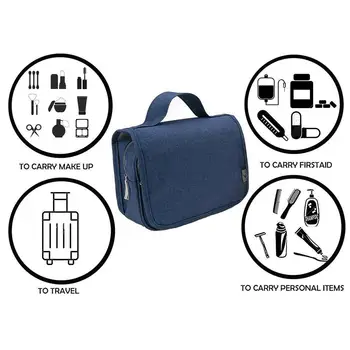 

Travel Waterproof Portable Cosmetic Organizer Pouch Toiletry Maquillage Makeup Neceser Bags Hanging Cute New Wash Sac Bag A U4V4