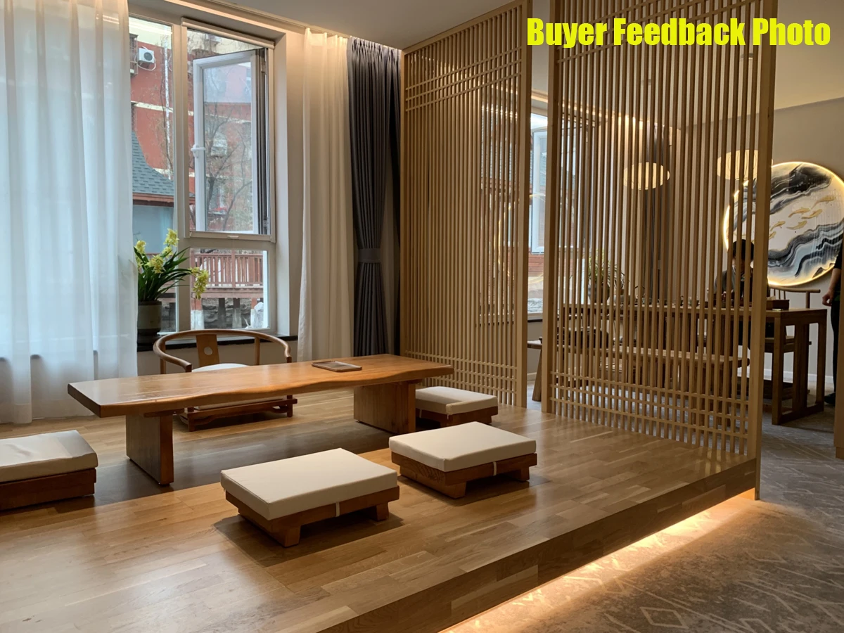 2023 New Modern Chinese Tea Table and Chair Combination Solid Wood Piano Table For Balcony Floating Window Zen Low Stool