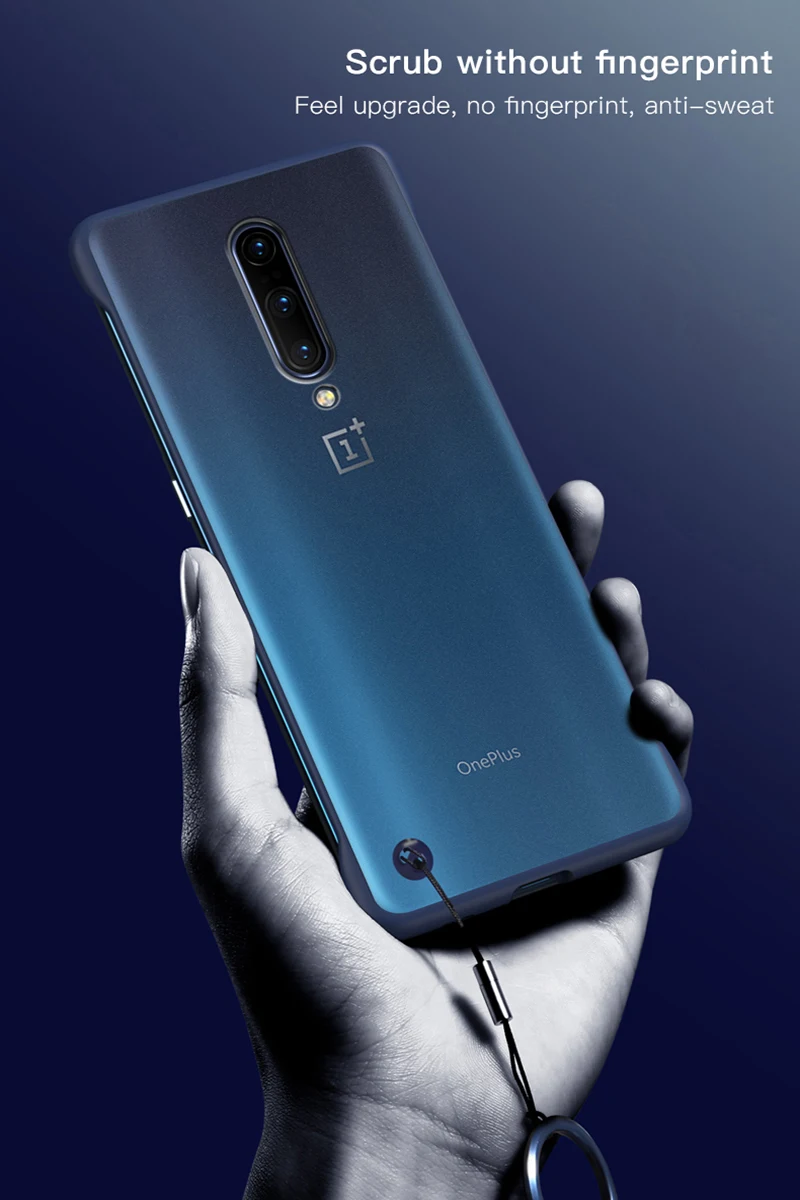 Ультратонкий матовый чехол для телефона OnePlus 6, 6 T, 7, 7 Plus, без полей, с кольцевой пряжкой, однотонный защитный чехол