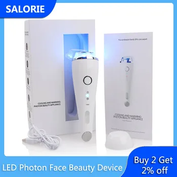 

Mesotherapy Electroporation Facial LED Photon Massage Device Face Lifting Tighten Wrinkle Removal Eye Care Skin Care Cool&Warm