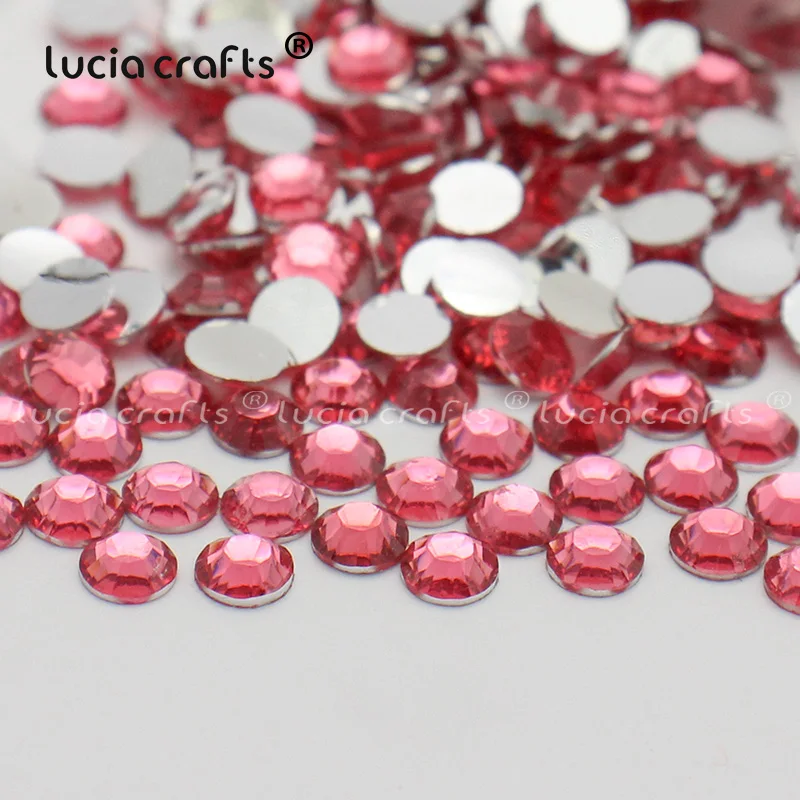dark pink Lucia crafts, 4 мм, 1000 шт./лот, SS16, стразы из смолы с плоской задней поверхностью, сделай сам, для мобильного телефона, для дизайна ногтей, наклейки, дрель F0701 - Цвет: dark pink