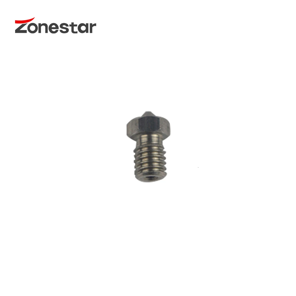 Насадка ZONESTAR E3D V6 V5 из нержавеющей стали 0 3 мм 4 резьбовые детали для 3D принтеров M6