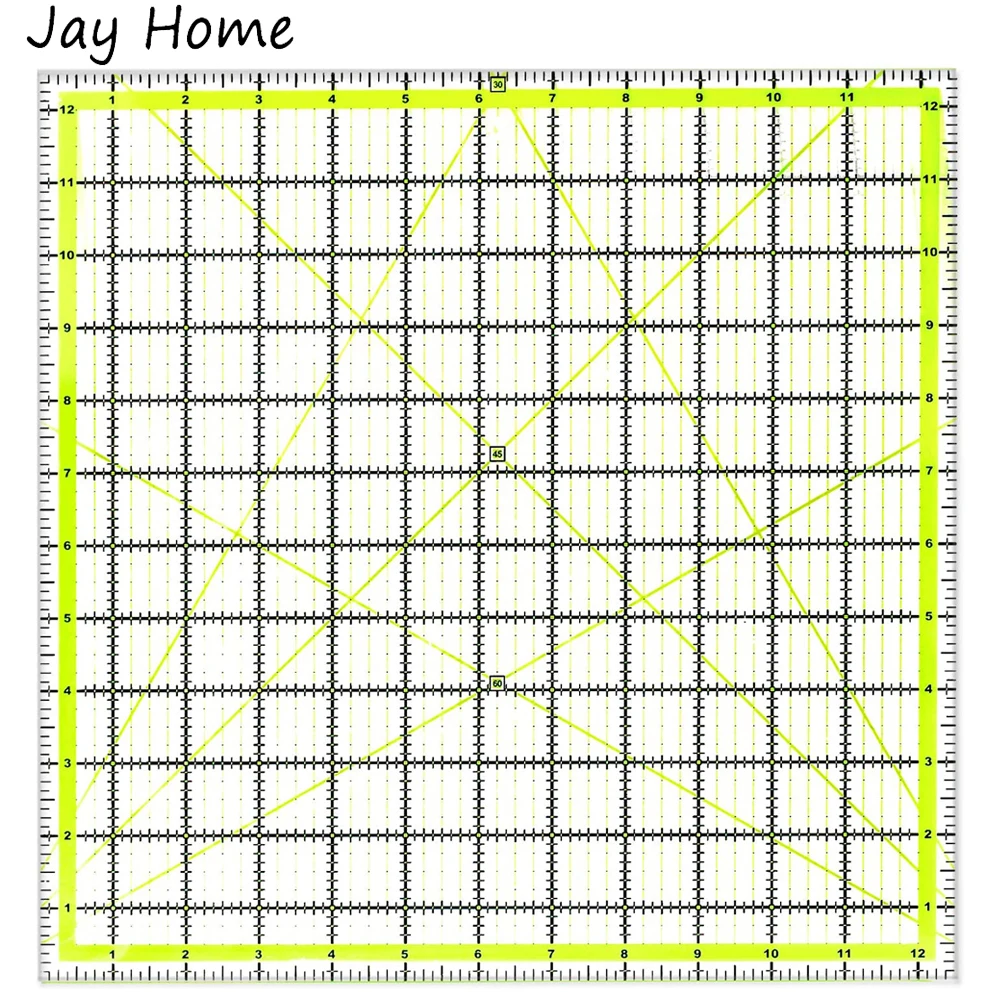 PATCHWORK QUILTING SEW EASY 12.5" x 12.5" SQUARE TEMPLATE RULER 12½ square 