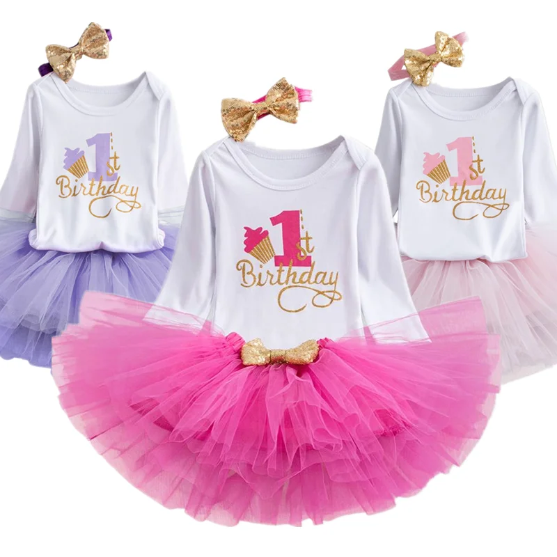 Girl Baby 1st Birthday Party Dress ...