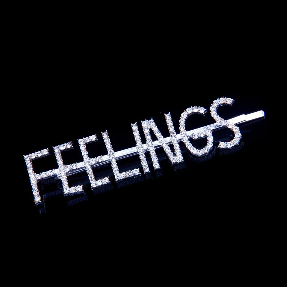 FEELINGS 1 шт. модные геометрические треугольные х-образные блестящие хрустальные шпильки со стразами женские заколки для волос заколки аксессуары для укладки волос - Цвет: FEELINGS