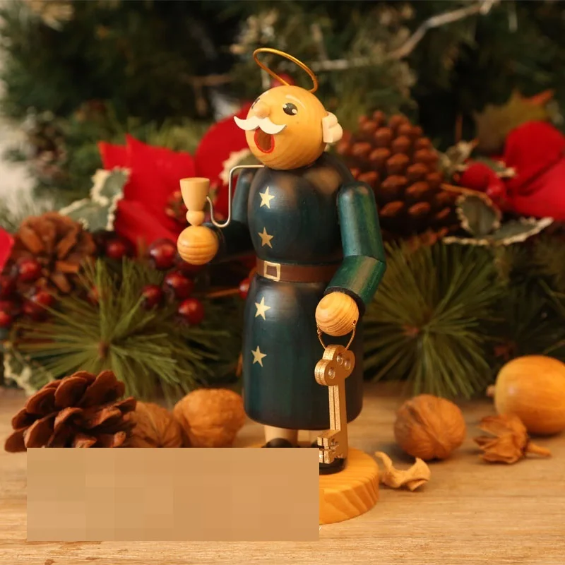 Рождественские куклы в немецком стиле, статуэтка курительная трубка, люди, кукольные благовония, горелки, дерево, ремесло, Рождественское украшение для дома R3480