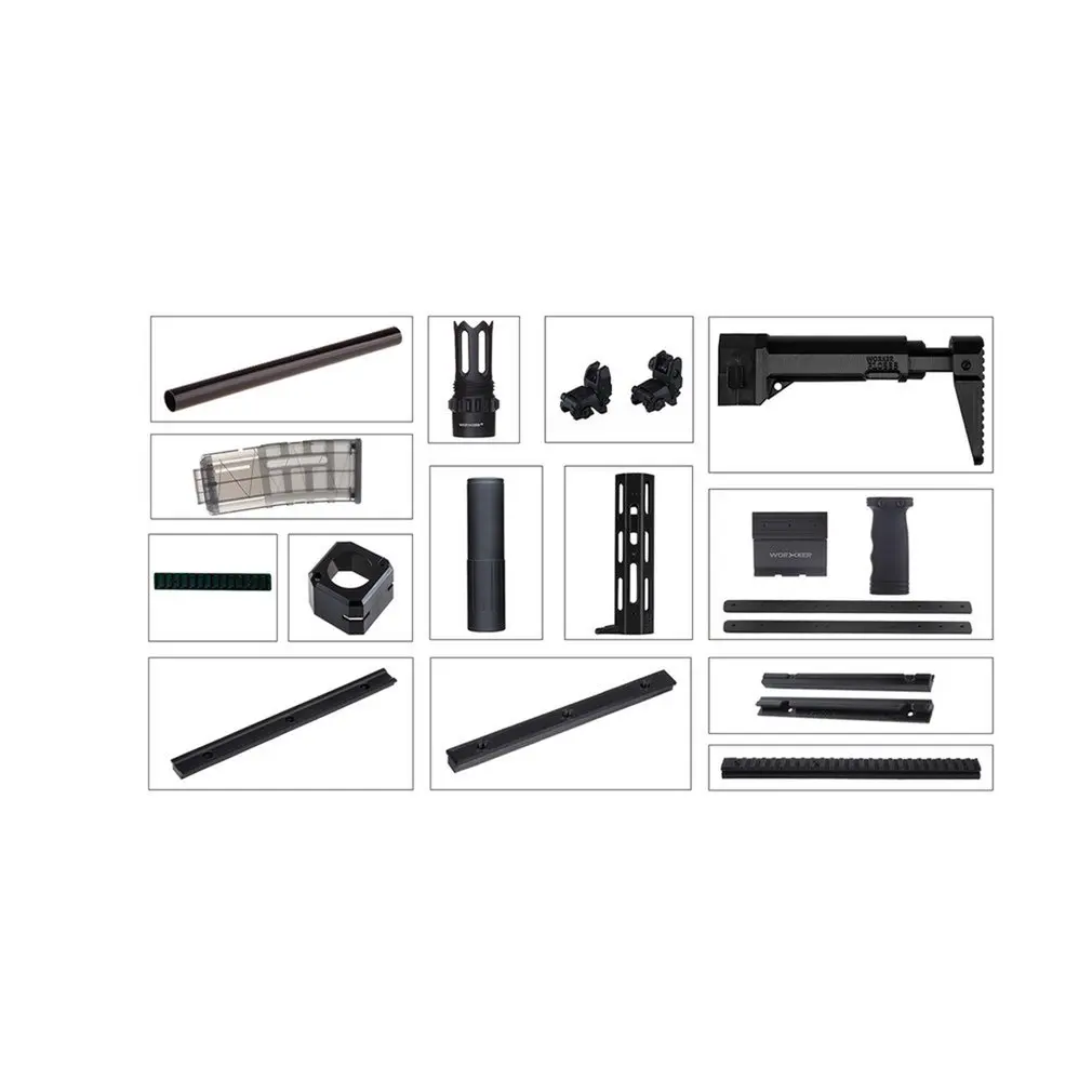 

Worker FCZ-W004A AC Style Mod Kits Set for Nerf N-Strike Elite Stryfe Blaster Exterior Parts Kit Toy Gun Accessories