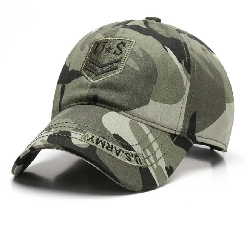 Baseball Cap Men Cotton Camouflage Tactical Snapback Patch Military Hat
