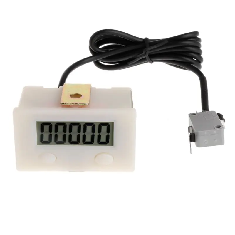 Digital 5 Digit LCD Electronic Punch Counter With Microswitch Reset&Pause Button A0KF - 1