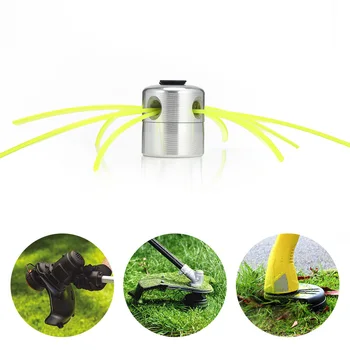 

Aluminum Grass Trimmer Head with 4 Mowing Lines for Lawnmower Garden Tools Parts