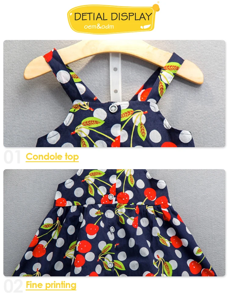 Cherry Print Tops Beautiful Pretty Children Girl Clothes Vest Floral 2 Piece Girls Matching Summer Sets Clothing