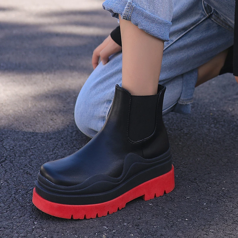 Witte Laarzen Punk Vrouwen Enkellaars Dames Platform Laarzen Designer  Hakken Fall Vrouwen Groen Zwart Martin Laarzen Laarzen Dames|Ankle Boots| -  AliExpress