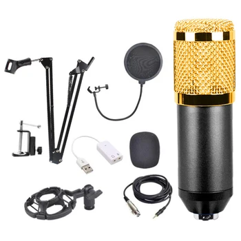 

Professional BM 800 Karaoke Microphone Condenser Sound Recording Microphone With Shock Mount For Radio Singing Recording KTV Mic