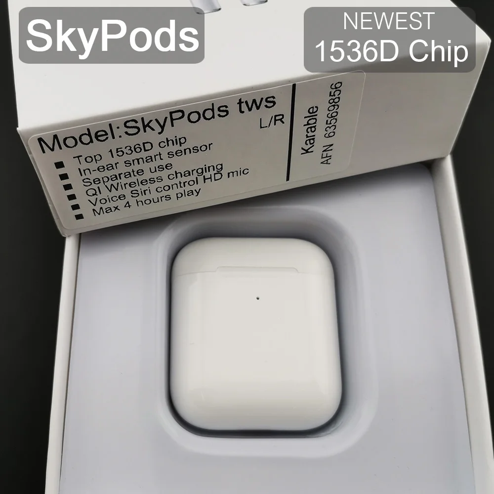 

Karabale SkyPods Tws 1:1 Replica Aire2 Smart Sensor Wireless Bluetooth Earphones 1536D PK i60 i800 i1000 i2000 i10000 i20000 TWS