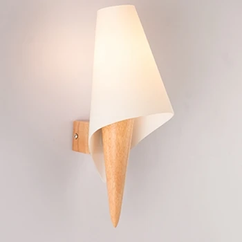 

Nordic Glass Wall Lamp Ball Lamp Cover Home Guest Bedside Wall Lamp Aisle Wall Lamp Hotel Restaurant LED Wood Wall Hanging