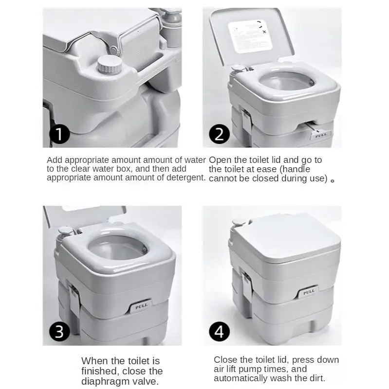 Chemische toilette tragbare toilette camping zelt boot 24L last-lager 200KG  - AliExpress