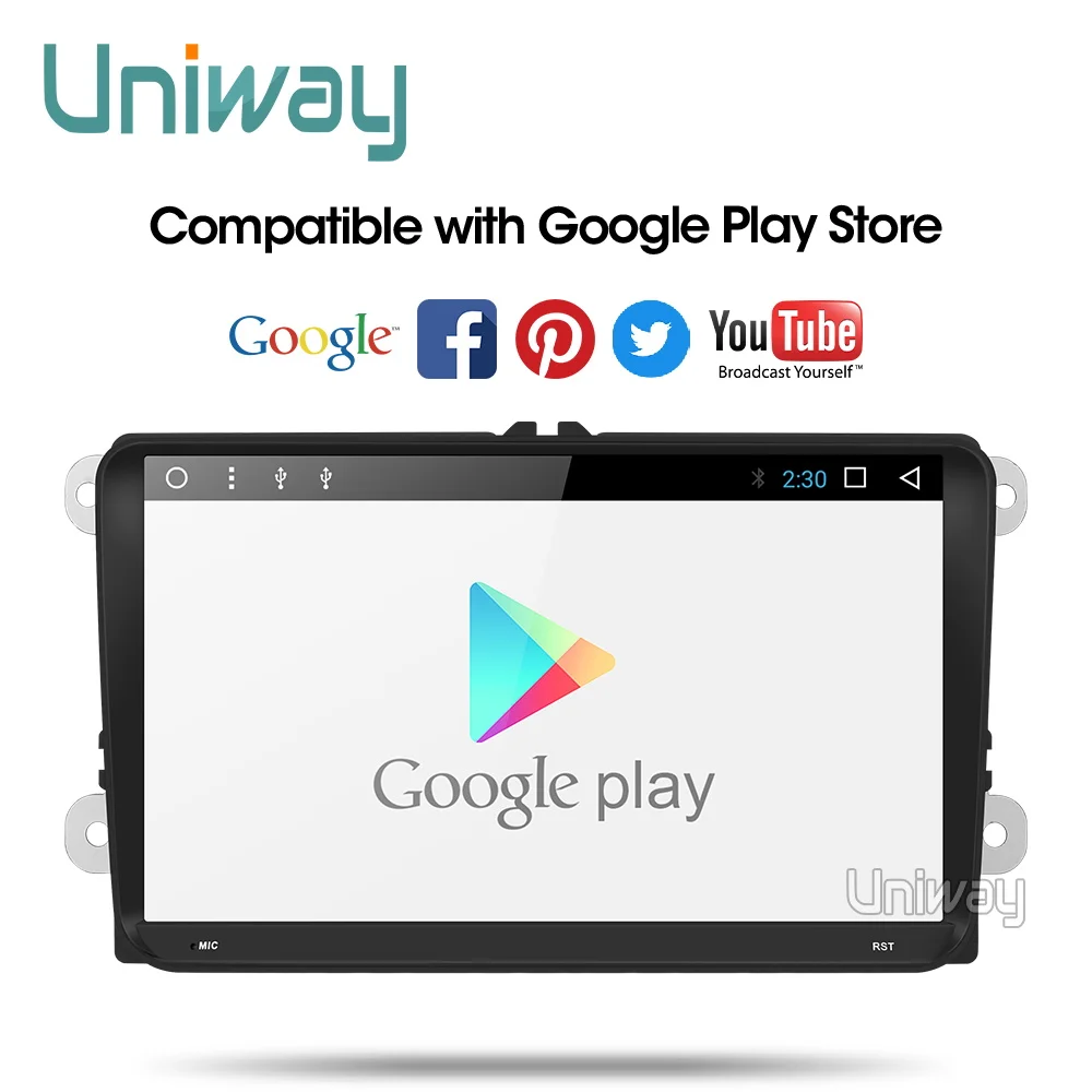 Uniway ADZ9071 android 8 1 автомобиль dvd для vw passat b7 b6 Гольф 5 Поло tiguan octavia rapid fabia с gps навигации